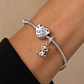 Pulsera + Charm Corazón Gatito Plata 925 - Miniatura 1