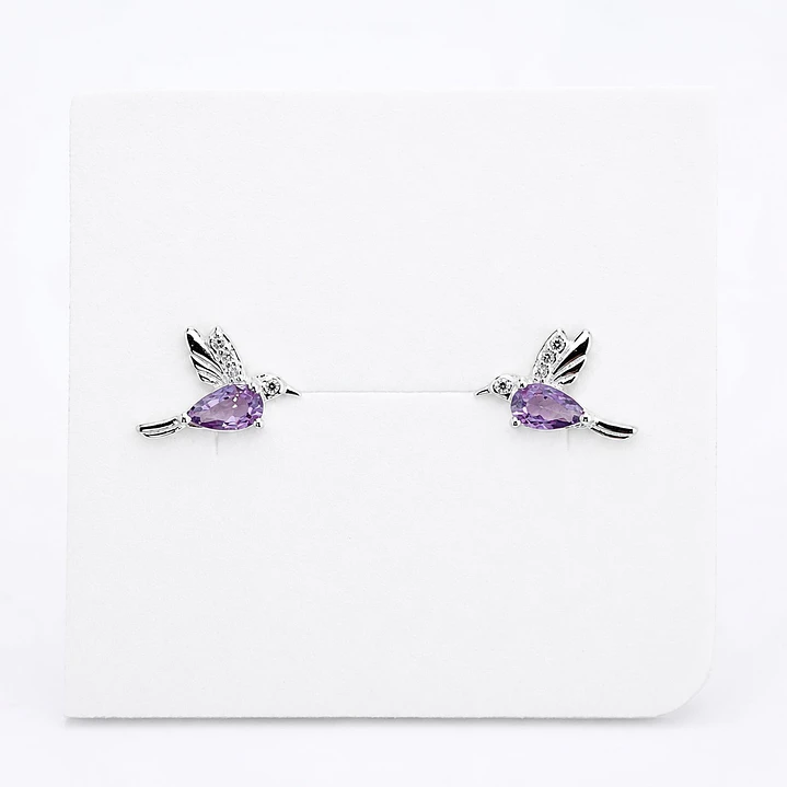 Aros Colibrí Plata Ley 925   1