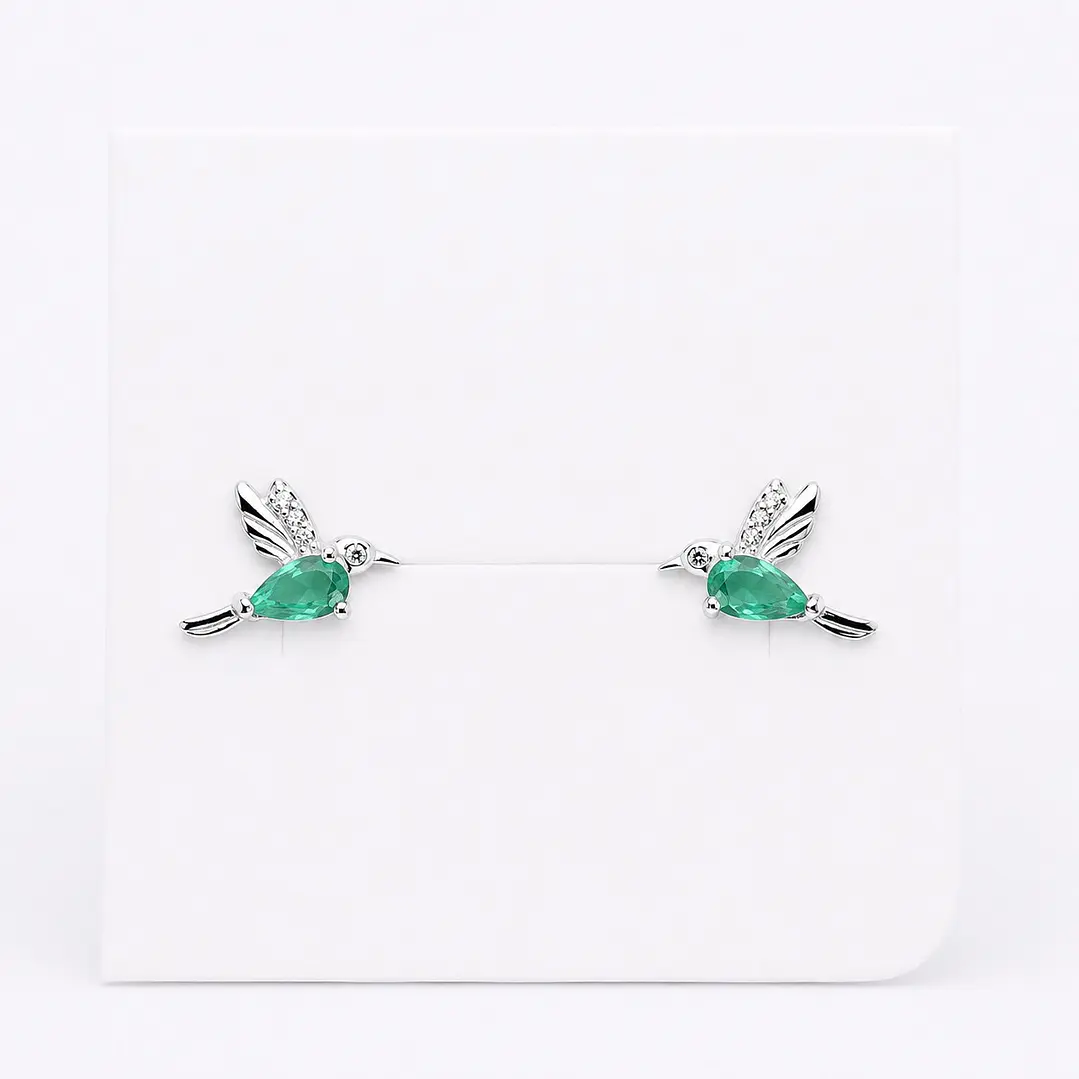 Aros Colibrí Plata Ley 925   2
