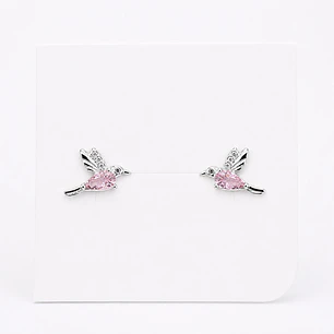 Aros Colibrí Plata Ley 925  