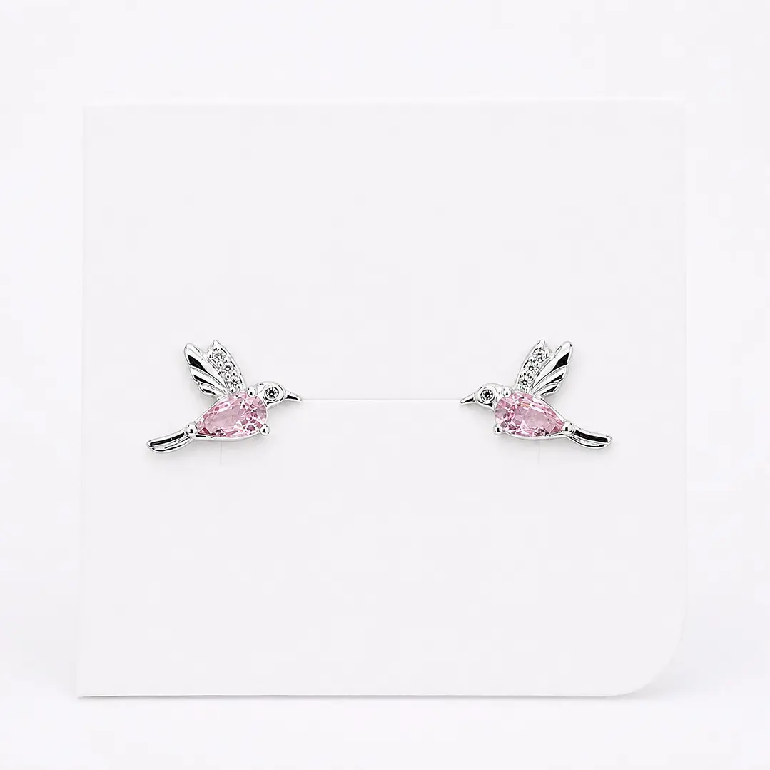 Aros Colibrí Plata Ley 925   3
