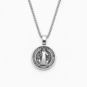 Collar Hombre San Benito Acero Inoxidable 