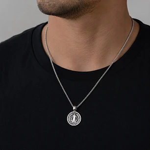 Collar Hombre San Benito Acero Inoxidable 