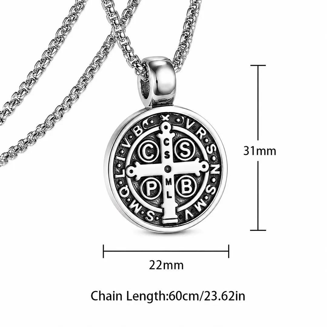 Collar Hombre San Benito Acero Inoxidable  3