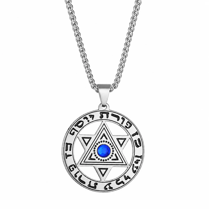 Collar Hombre Estrella de David Acero Inoxidable  1