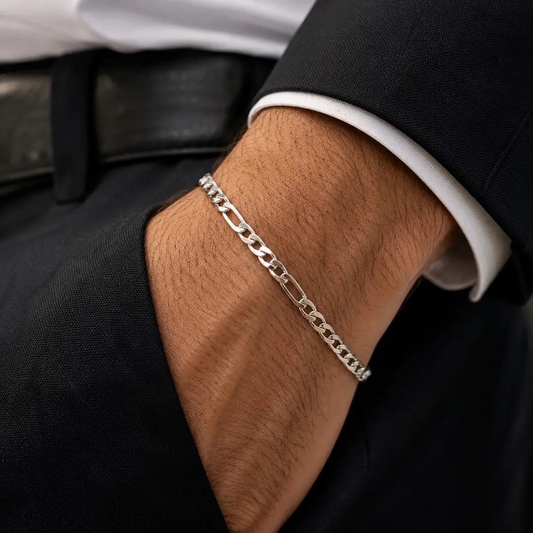 Pulsera Hombre Cartier 3x1-6 mm Plata Ley 925 3