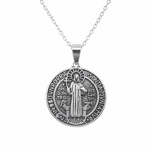 Collar San Benito Hombre Acero Inoxidable