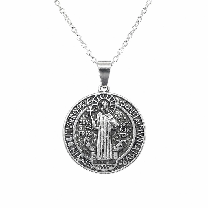 Collar San Benito Hombre Acero Inoxidable 1