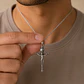 Collar Crucifijo Hombre Acero Inoxidable  - Miniatura 3