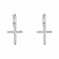 Aros Argolla Cruz con Circones en Plata 925  - Miniatura 1
