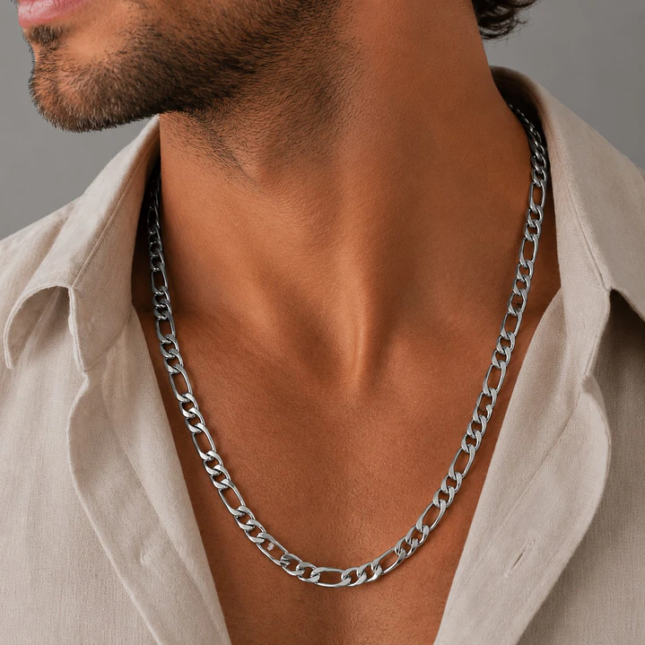 Cadena Cartier Hombre 7mm 70cm Acero Inoxidable   2