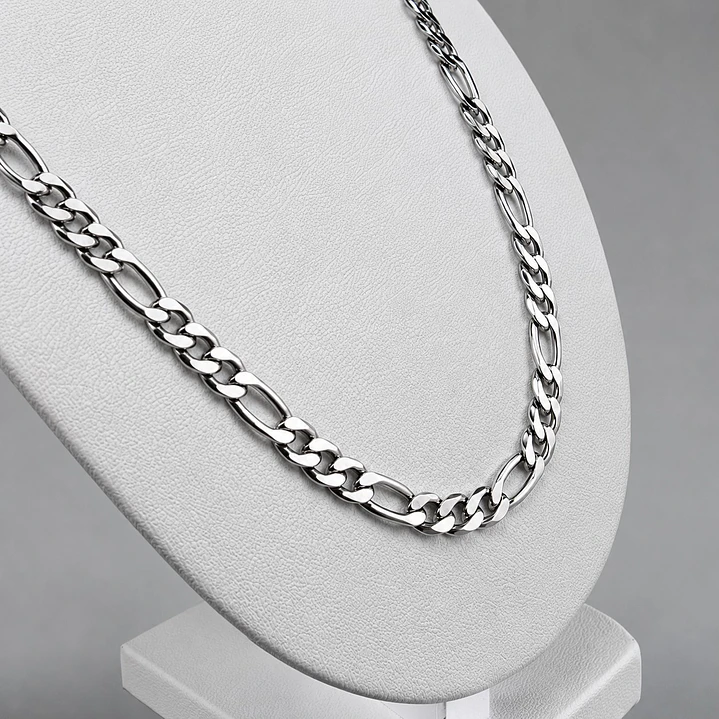 Cadena Cartier Hombre 7mm 70cm Acero Inoxidable   4