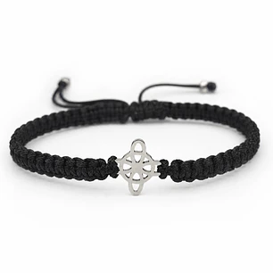 Pulsera Hilo Negro Nudo de Bruja Unisex  