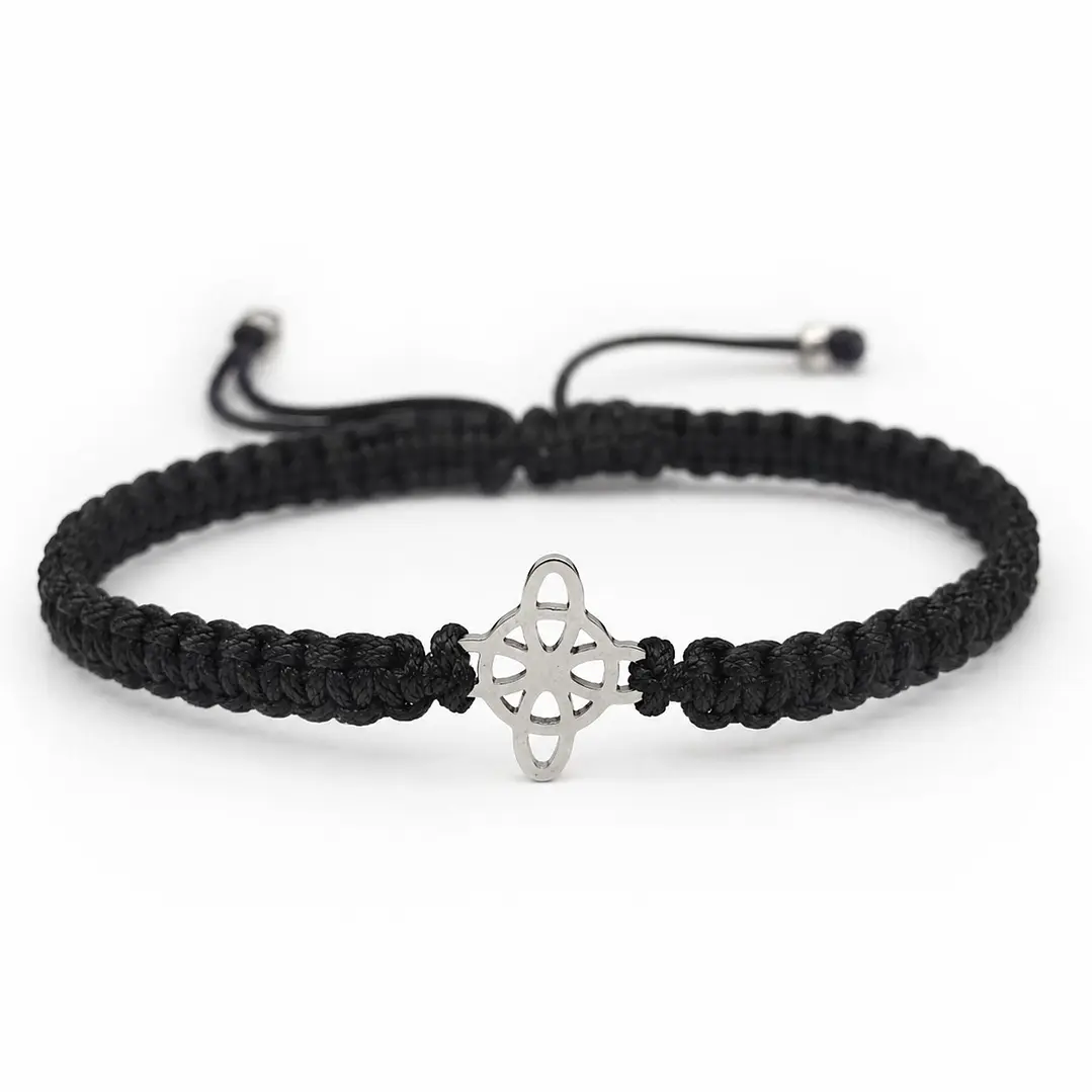 Pulsera Hilo Negro Nudo de Bruja Unisex   1