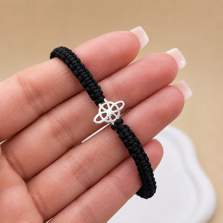 Pulsera Hilo Negro Nudo de Bruja Unisex   3