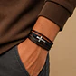 Pulsera Hombre Cuero Cruz Acero Inoxidable   - Miniatura 2