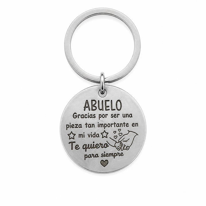 Llavero Amor Abuelo Acero Inoxidable  1