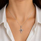 Charm Cruz Con Rosa en Plata 925 - Miniatura 5