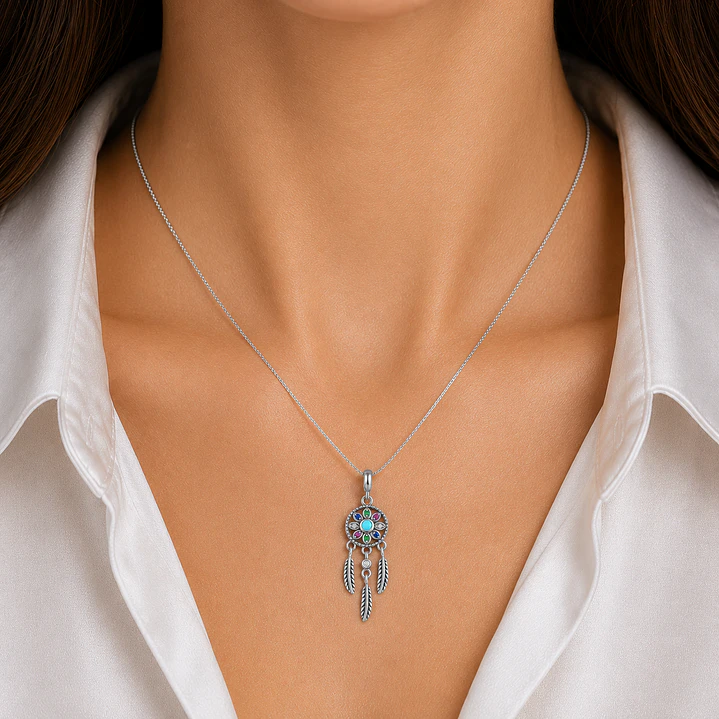 Charm Dije Atrapasueños Boho Espiritual Plata 925   4