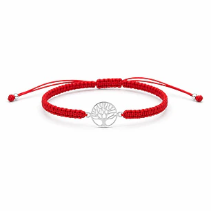 Pulsera Hilo Rojo Árbol de la Vida Unisex Plata 925 