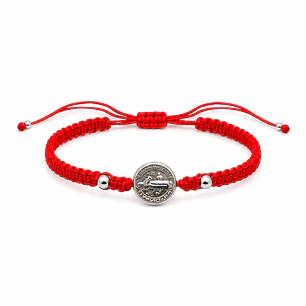 Pulsera Hilo Rojo San Benito Ajustable Unisex
