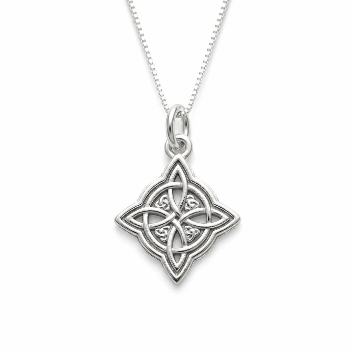 Collar Nudo de Bruja Plata 925  1