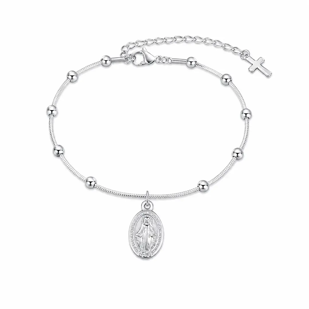 Pulsera Virgen María Acero Inoxidable 1