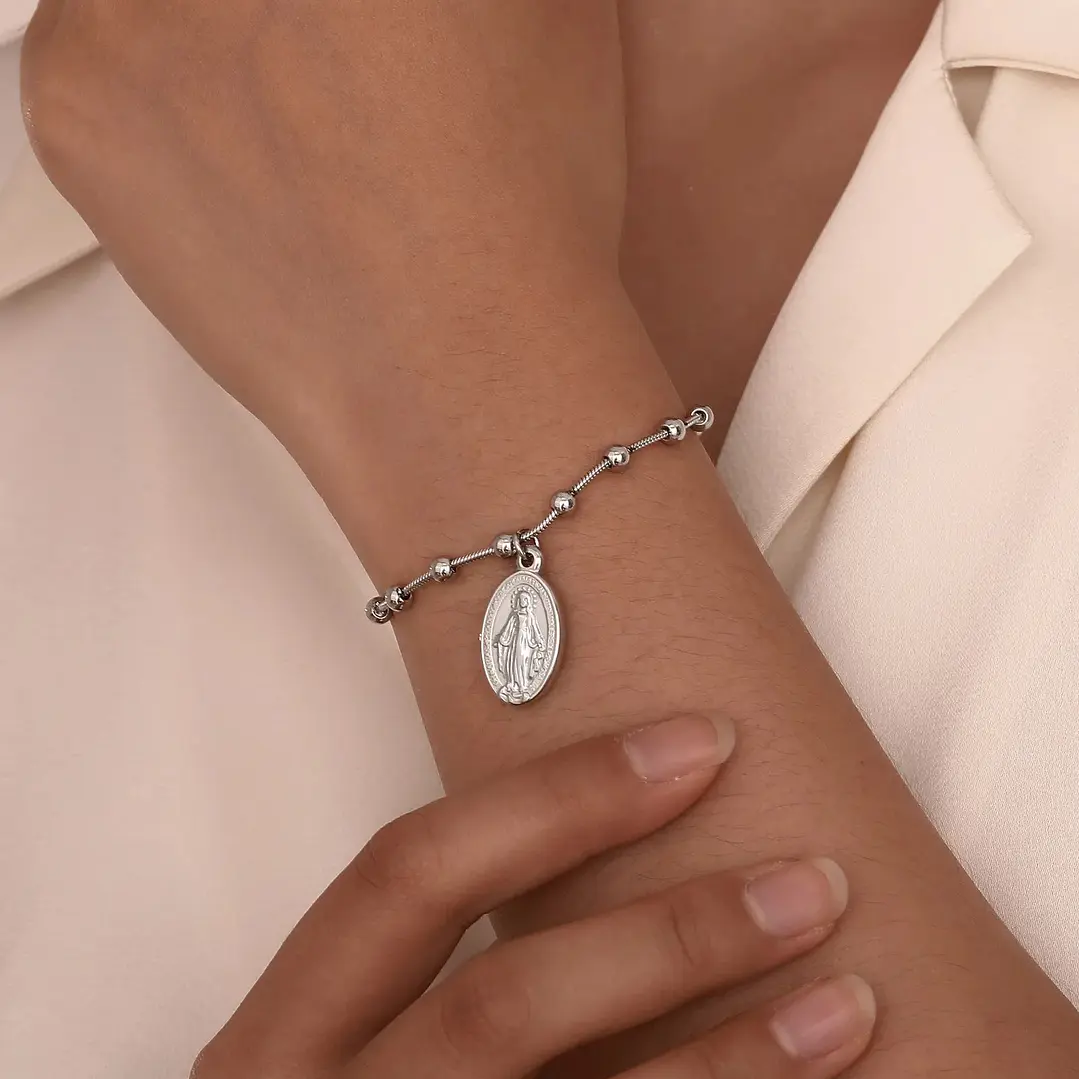 Pulsera Virgen María Acero Inoxidable 2