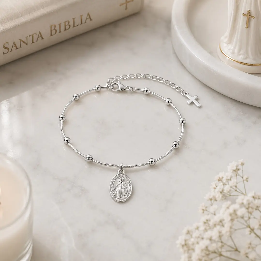 Pulsera Virgen María Acero Inoxidable 5