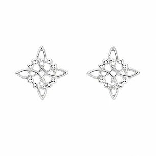 Aros Nudo de Bruja Plata Ley 925  