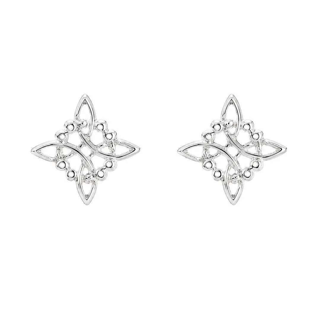 Aros Nudo de Bruja Plata Ley 925   1