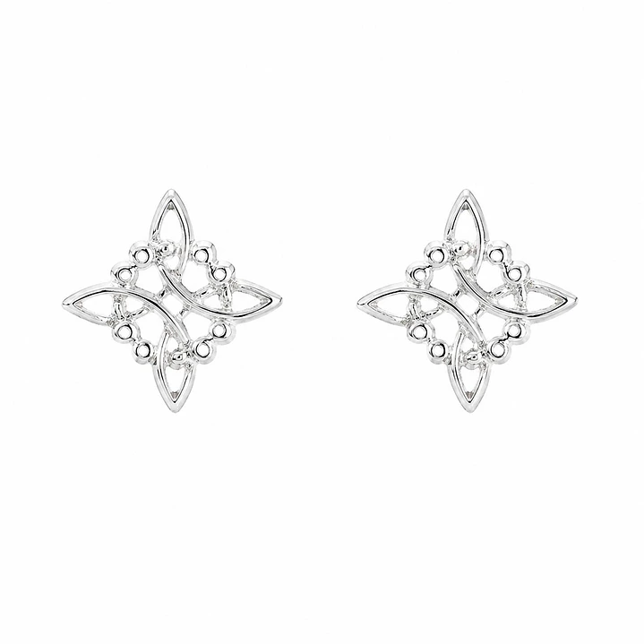 Aros Nudo de Bruja Plata Ley 925   1