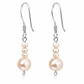 Aros Perla de Rio Natural Pequeñas Plata Ley 925   - Miniatura 1