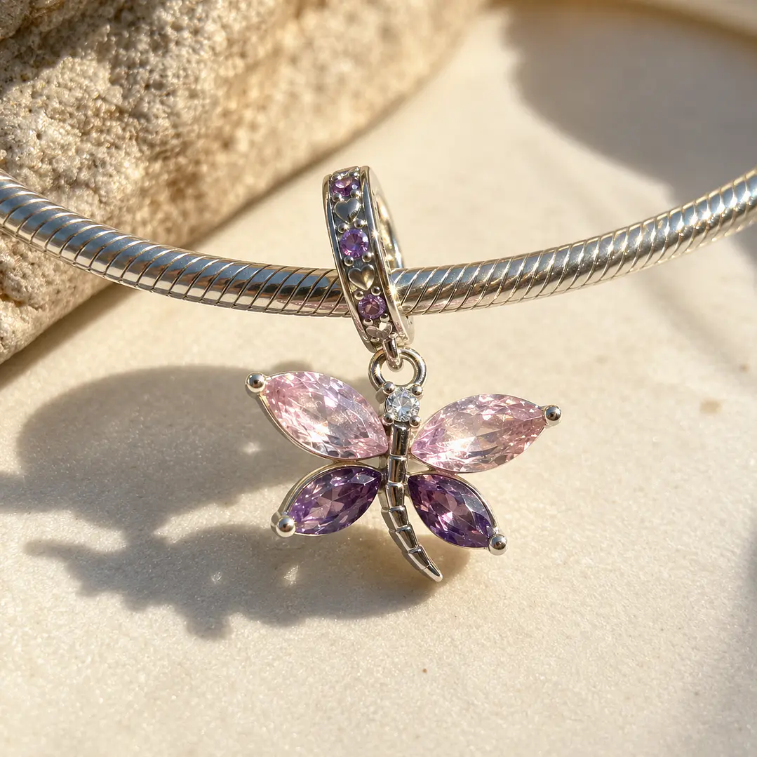 Charm Mariposa Circón Plata 925 5