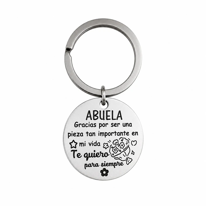 Llavero Amor Abuela Acero Inoxidable  1