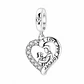 Charm Dije Amor Papa Con Hija Plata 925 - Miniatura 1