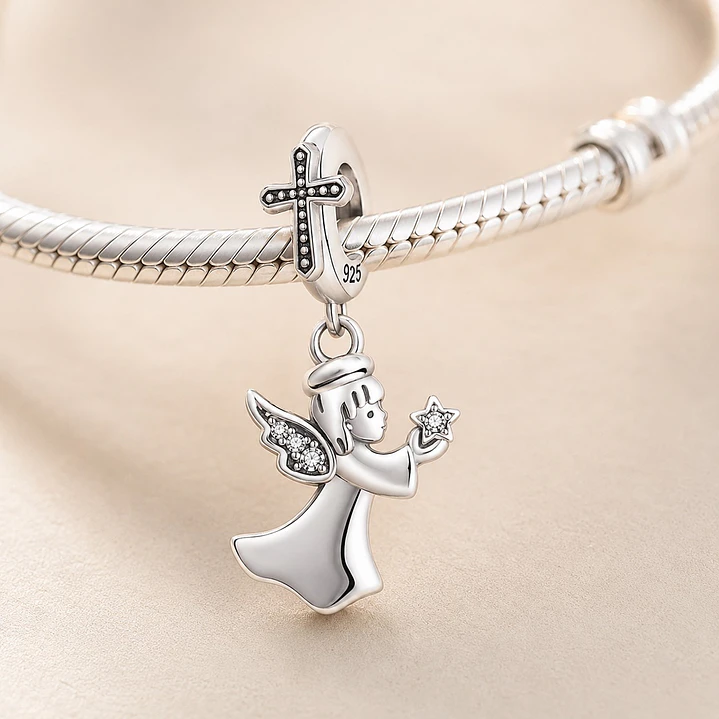 Charm Dije Ángel de la Guarda Plata 925 3