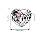 Charm Dije Mamá con Bebé Circón Rosa Plata 925 - Miniatura 3