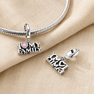 Charm Dije Yo Amo My Family Plata 925