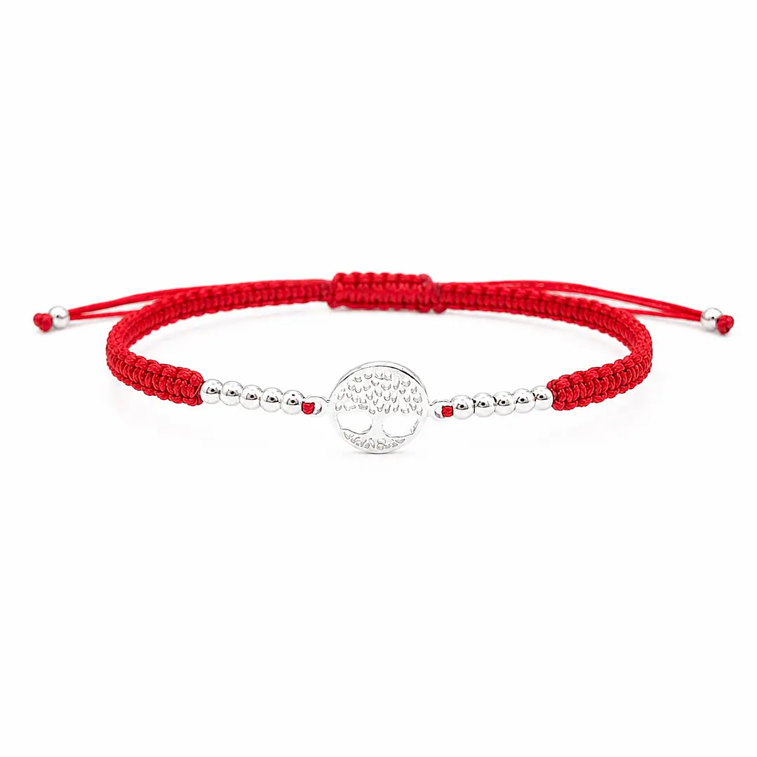 Pulsera Hilo Rojo Árbol de la Vida Unisex Plata 925  1