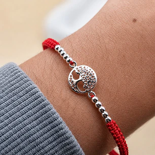 Pulsera Hilo Rojo Árbol de la Vida Unisex Plata 925 