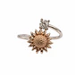 Anillo Girasol Ajustable Plata Ley 925    - Miniatura 1