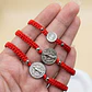 Pack 3 Pulseras Hilo Rojo San Benito Protección Acero - Miniatura 1