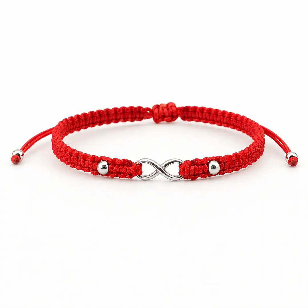 Pulsera Hilo Rojo Infinito Protección Plata 925 Unisex 1