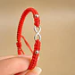 Pulsera Hilo Rojo Infinito Protección Plata 925 Unisex - Miniatura 3