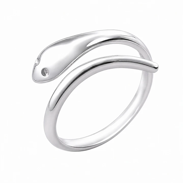 Anillo Serpiente Ajustable Acero Inoxidable    1