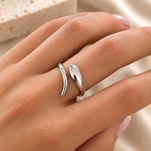 Anillo Serpiente Ajustable Acero Inoxidable   