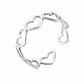 Anillo Corazones Ajustable Acero Inoxidable    - Miniatura 1