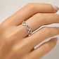 Anillo Corazones Ajustable Acero Inoxidable    - Miniatura 2
