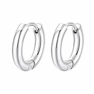 Aros Argolla Acero Inoxidable 10mm Unisex
